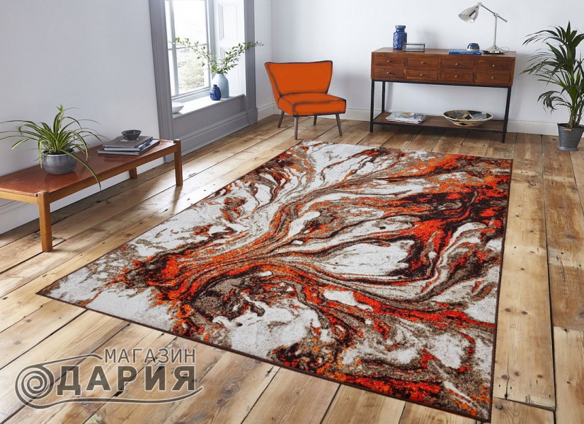 Мокетен килим ERIKA 8033 beige/orange